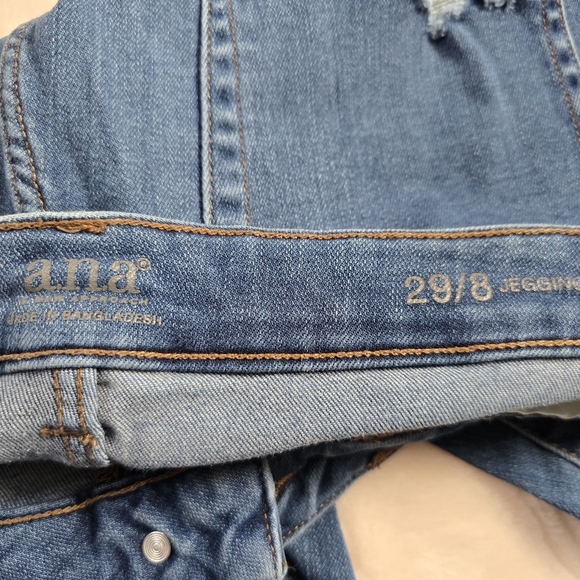 a.n.a Dark Blue Distressed Skinny Jeans - Picture 11 of 11